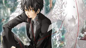 An Emo Anime Boy Captured Forever In Wallpaper Wallpaper