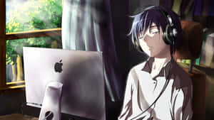 An Emo Anime Boy In Search Of Answers Wallpaper