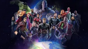 An Epic Team: 8 Avengers, Ready For Battle Wallpaper