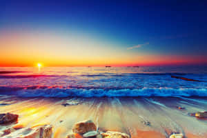 An Escape Of Color - The Perfect Sunset Wave Wallpaper