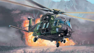 An Exceptional Display Of The Nhindustries Nh90 Helicopter Wallpaper