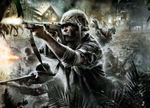 An Exciting And Intense Round Of Call Of Duty: Zombies Wallpaper