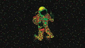 An Explorer Discovering A New Intergalactic Wonder Wallpaper