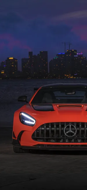 An Iconic Mercedes Gts Stands Out With A Sleek Black Exterior Wallpaper