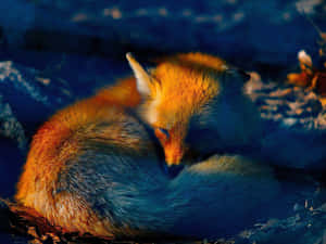 An Intriguingly Colorful Fox Wallpaper