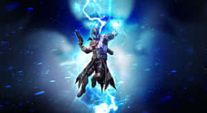 An Overpowered Warlock In Intense Battle With The Hive Wallpaper