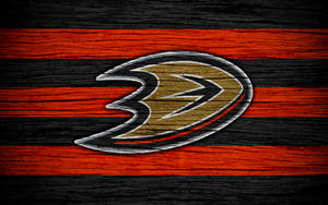 Anaheim Ducks Wooden Stripes Art Wallpaper
