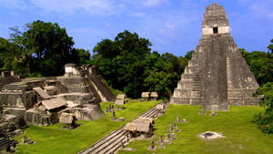 Ancient Mayan Civilization In Tikal, Guatemala Wallpaper