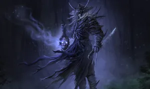 Ancient Samurai Warrior In Battle Wallpaper