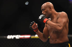 Anderson Silva Fighting Ufc Gloves Wallpaper