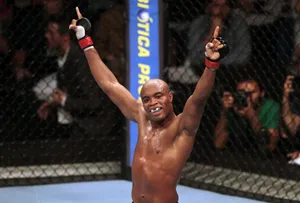 Anderson Silva Pointing Up Victory Wallpaper