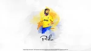 Andrea Pirlo Cartoon Sketch Art Wallpaper