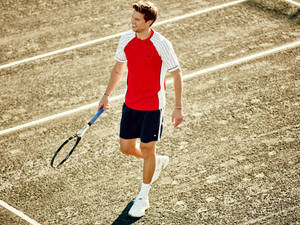 Andreas Seppi Standing On Tennis Field Wallpaper