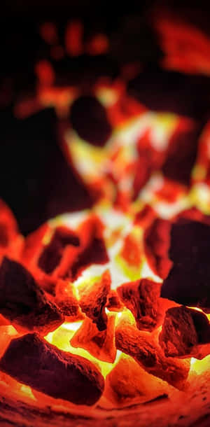 Android Fire From Burning Coal Wallpaper