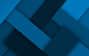 Android Material Design Blue Rectangles Wallpaper