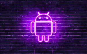 Android Purple Emblem Desktop Wallpaper