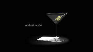 Android Robot On Martini Wallpaper