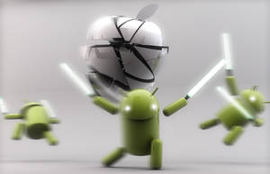 Android Robot Warriors Wallpaper