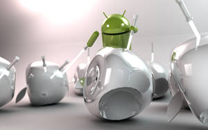 Android Vs. Apple Art Wallpaper