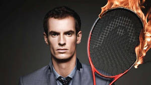 Andy Murray Burning Racket Wallpaper