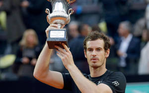 Andy Murray Holding Italian Open Trophy Wallpaper