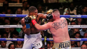 Andy Ruiz And Anthony Joshua Brawl Wallpaper