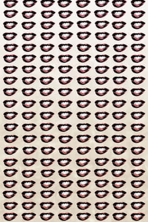 Andy Warhol White Lips Wallpaper