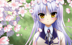 Angel Beats With Flowers Wallpaper