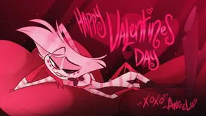 Angel Dust Valentines Hazbin Hotel Wallpaper