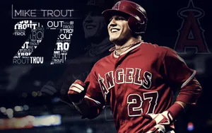 Angels 27 Mike Trout Wallpaper