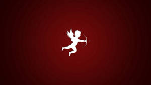 Angels In Heaven Cupid Red Background Wallpaper