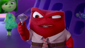 Anger Inside Out Squinting Wallpaper