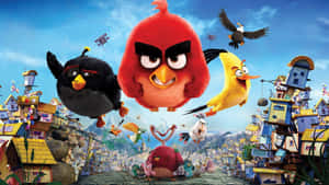 Angry Birds Movie Characters Flying Wallpaper