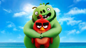 Angry Birds Redand Green Pig Friends Wallpaper