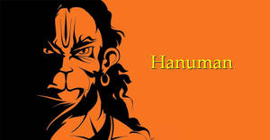 Angry Hanuman Face Graphic Art Wallpaper