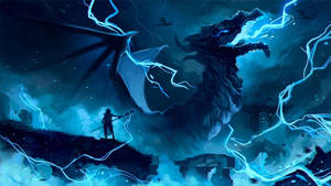 Angry Lightning Dragon Wallpaper