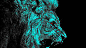 Angry Lion Red Eyes Wallpaper