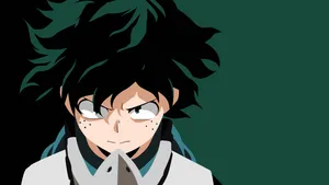 Angry Looking Deku Vector Wallpaper