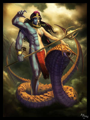 Angry Shiva Man And Woman Wallpaper