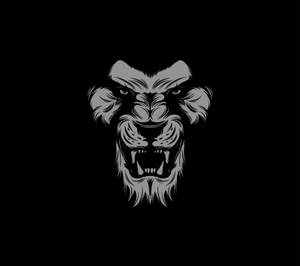 Angry Tiger Monochrome Face Wallpaper