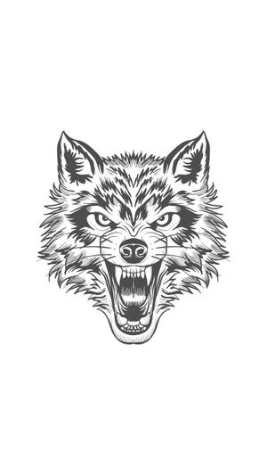 Angry Wolf Head Hd Tattoo Wallpaper