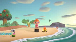 Animal Crossing Beachside Relaxation Wallpaper