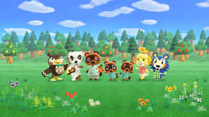 Animal Crossing Characters Gathering Wallpaper