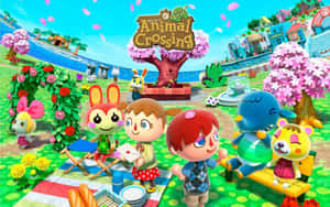 Animal Crossing New Horizons Vibrant Community Wallpaper