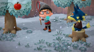 Animal Crossing Winter Wolfgang Wallpaper