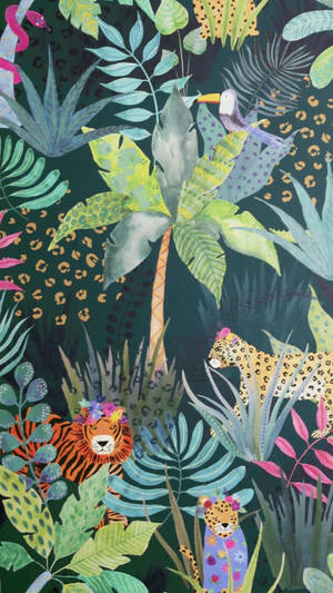 Animal Jungle Pop Art Wallpaper