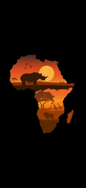 Animals And Continent Africa Iphone Wallpaper
