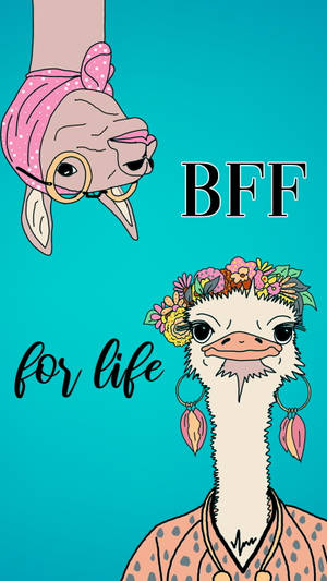 Animals Girly Bff For Life Wallpaper