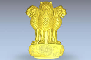 Animated Ashoka Pillar Statue Wallpaper