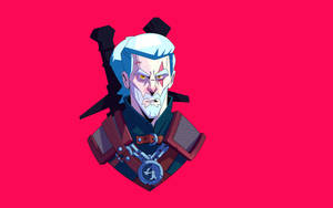 Animated Cartoon Geralt Of Rivia Wallpaper